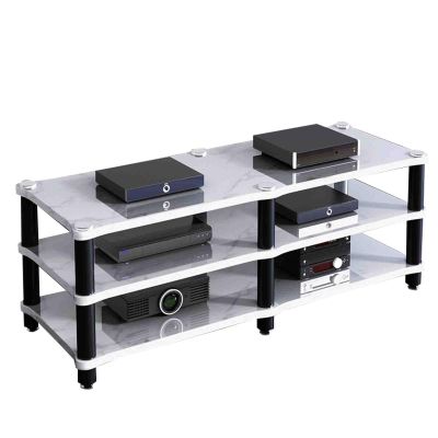 Cinema Audio Equipment Bracket Professional Amplifier Bracket Home Audio Bracket Multi-Layer Design Do not Hurt The Equipment Strong Support Wide Range of uses (Color : White, Size : 120 * 48 * 54cm)