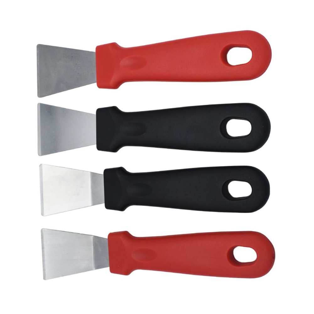 ULDIGI 4pcs Plastic Scraper Tool Ice Shovel for Kitchen Stain Removal Frost Removal Tools Stove Scraper Home Cleaning Utility Random Style
