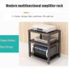 Cinema Audio Equipment Stands Multi-Functional Professional Amplifier Stands Home Audio Stands Multi-Layer Design Sturdy Structure Doesn't Hurt The Equipment Good Heat Dissipation (Color : Wood Colou view 4
