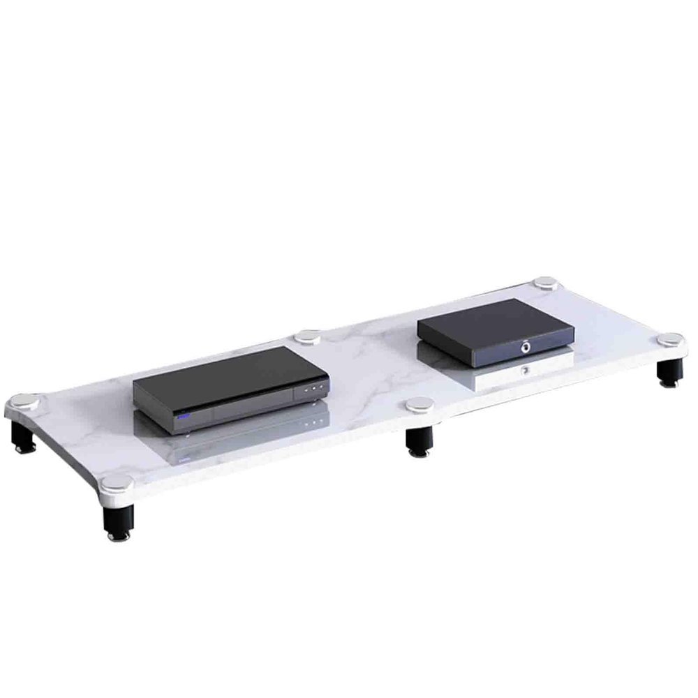 Cinema Audio Equipment Bracket Professional Amplifier Bracket Home Audio Bracket Multi-Layer Design Do not Hurt The Equipment Strong Support Wide Range of uses (Color : White, Size : 120 * 48 * 10cm)