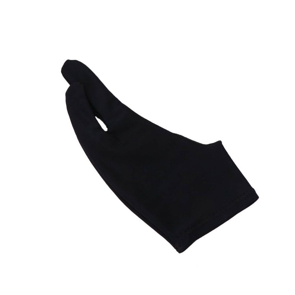 Didiseaon 2pcs Two Finger Drawing Gloves Artist's Sketch Glove Black Right Hand Fingerless for Drawing Tablet Painting Sketching