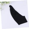 Didiseaon 2pcs Two Finger Drawing Gloves Artist's Sketch Glove Black Right Hand Fingerless for Drawing Tablet Painting Sketching view 2