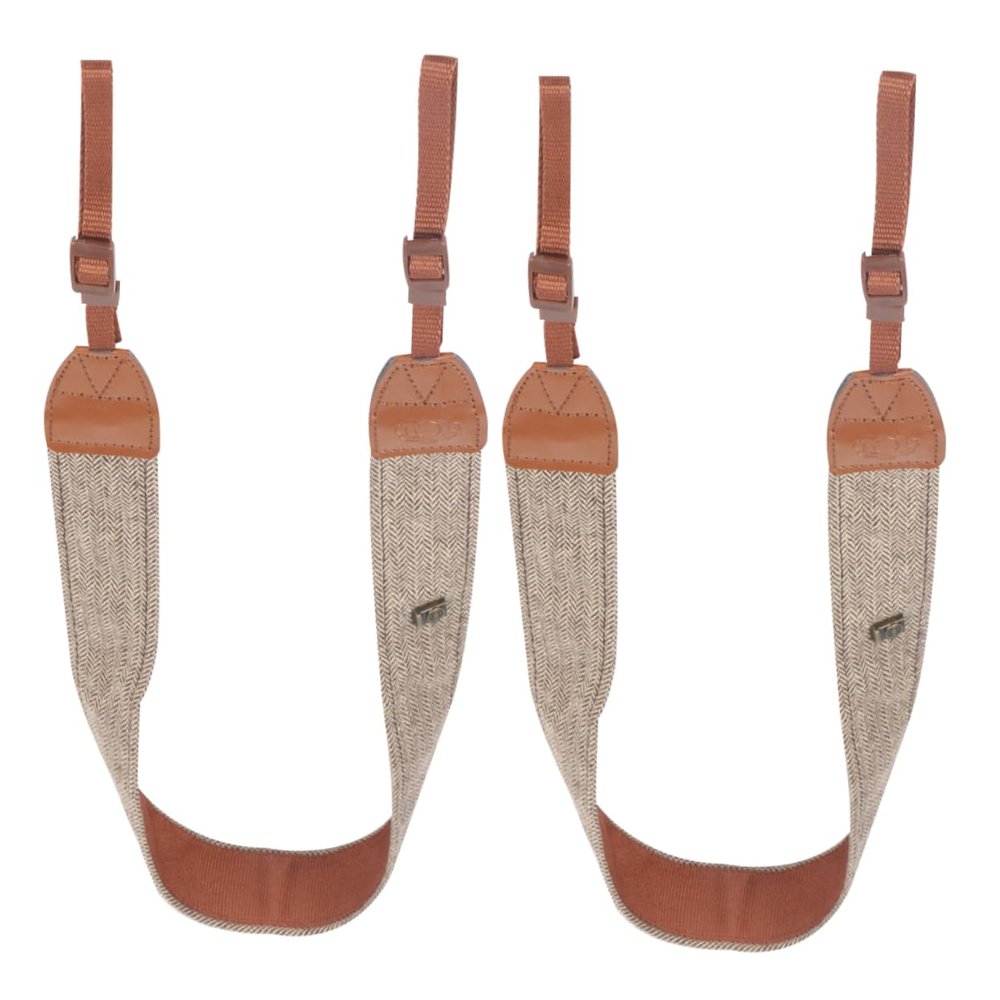 Veemoon 2pcs Camera Strap Comfortable Shoulder Neck Belt for Dslr Mirrorless Cameras Vintage Design for Outdoor Use Brown