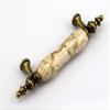 ECOLFE Antique Cabinet Drawer Handles, Antique Cabinet Handles Marble Vein Ceramic Drawer Cupboard Wardrobe Pulls Bronze Zinc Alloy Furniture Handle Knobs Pulls 76mm view 4