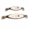 ECOLFE Antique Cabinet Drawer Handles, 2pcs European Style Kitchen Cabinet Knobs,Retro Rose Flower Ceramic Cupboard Drawer Pull Handle,Door Wardrobe Furniture Handle Drawer Pull Knob-A2-128MM(A196mm) view 2