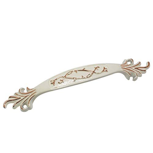 ECOLFE Antique Cabinet Drawer Handles, Classical Ivory White Handle for Wardrobe Cabinet Drawer Alloy Furniture Handle