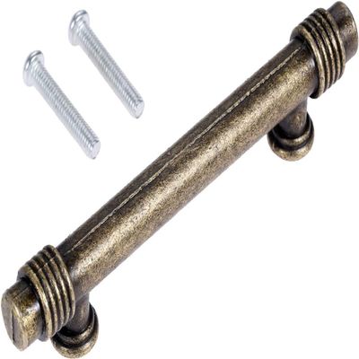 ECOLFE Antique Cabinet Drawer Handles, 1pc 64mm Vintage Furniture Knobs Antique Wooden Box Case Cupboard Pull Handles Retro Alloy Kitchen Drawer Cabinet Door Handle