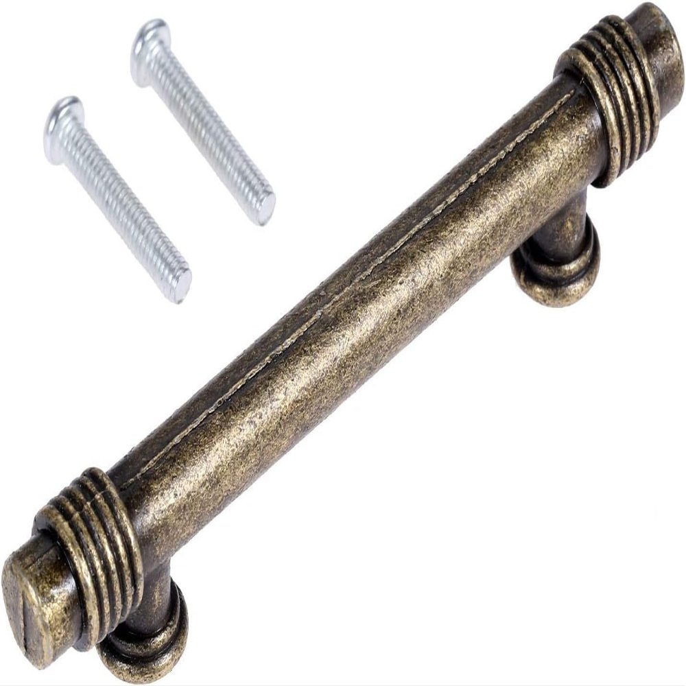 ECOLFE Antique Cabinet Drawer Handles, 1pc 64mm Vintage Furniture Knobs Antique Wooden Box Case Cupboard Pull Handles Retro Alloy Kitchen Drawer Cabinet Door Handle
