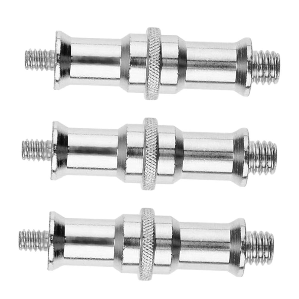 Veemoon Flash Light Stand Screw Adapter 3pcs Set Threaded Spigot for Photo Equipment
