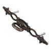 ECOLFE Antique Cabinet Drawer Handles, 1pc Drawer Wardrobe Door Pull Handle Antique Bronze Flower Furniture Handle Knob Wooden Box Handles with Screws view 3