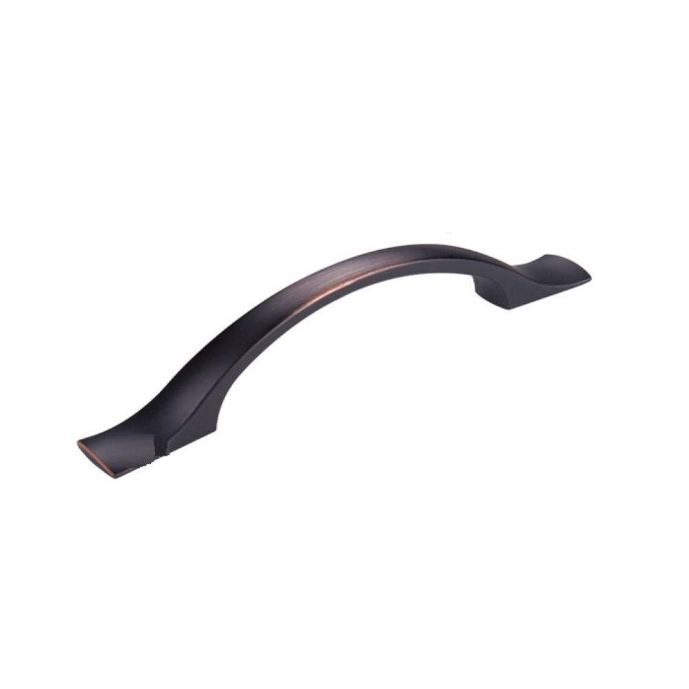 Antique Cabinet Drawer Handles, 2Pcs Black Solid Zinc Alloy Wardrobe Door Cabinet Home Improvement Hardware Accessories Handle 96Mm (Color : 96mm)