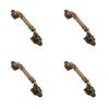 antique cabinet drawer handles, 4 Pack Large Antique Bronze/Brass Zinc Alloy Metal s Gate Pulls Vintage European Classical Rustic Metal Pull Handles Gate Handles Hardware Set Furniture Wardrobe Drawer view 1