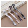 Antique Cabinet Drawer Handles, 5 Pieces European Zinc Alloy Drawer Knobs Kitchen Cupboard Handles Door Pulls White Black Furniture Handle Hardware, Internal Lever Handl (Color : Ac S) view 3