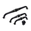 Antique Cabinet Drawer Handles, 2Pcs Kitchen Knob and Handle Zinc Alloy Wardrobe Drawer Pulls Black Jewelry Armoire Home Improvement Hardware 96Mm (Color : 192mm) view 1