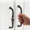 Antique Cabinet Drawer Handles, 2Pcs Kitchen Knob and Handle Zinc Alloy Wardrobe Drawer Pulls Black Jewelry Armoire Home Improvement Hardware 96Mm (Color : 192mm) view 3