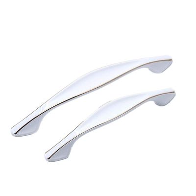 Antique Cabinet Drawer Handles, 2Pcs Hardware Indoor Curved Handle Door Handle Solid Base Cabinet Handle 96 Coffee (Color : 128 Fuji White)