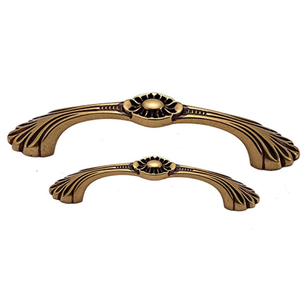 Antique Cabinet Drawer Handles, 2Pcs Pure Copper Handle Drawer Cabinet Door Handle Retro Door Handle Handle All Copper Handle (Color : 4 96mm)