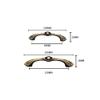 Antique Cabinet Drawer Handles, 2Pcs Pure Copper Handle Drawer Cabinet Door Handle Retro Door Handle Handle All Copper Handle (Color : 4 96mm) view 2