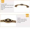 Antique Cabinet Drawer Handles, 2Pcs Pure Copper Handle Drawer Cabinet Door Handle Retro Door Handle Handle All Copper Handle (Color : 4 96mm) view 3