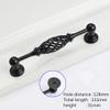 Antique Cabinet Drawer Handles, 2Pcs Antique Red Bronze Cabinet Handles Zinc Alloy Hollow Out Bird Cage Kitchen Door Pulls Cupboard Wardrobe Handle Knob (Color : 128mm) view 2