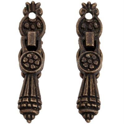 ECOLFE Antique Cabinet Drawer Handles, 2Pcs Antique Handles Drawer Pull Cabinet Drawer Kitchen Door Handle Furniture Knob Wood Box Pull Handle