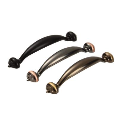 Antique Cabinet Drawer Handles, 2Pcs Zinc Alloy Furniture Door Handle Drawer Cupboard Closet Door Handle Cupboard Handle Matte Black 96Mm (Color : Green Coffee 128mm)