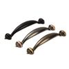 Antique Cabinet Drawer Handles, 2Pcs Zinc Alloy Furniture Door Handle Drawer Cupboard Closet Door Handle Cupboard Handle Matte Black 96Mm (Color : Green Coffee 128mm) view 1