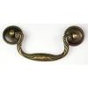 ECOLFE Antique Cabinet Drawer Handles, Vintage Simple Wooden Wine Gift Box Furniture Handle Zinc Alloy Bronze Tone 4Pcs view 1