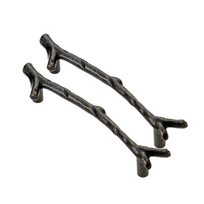 antique cabinet drawer handles, 2 Pieces Cabinet Handle,Handle Zinc Alloy Tree Branch Shape Solid Cabinet Handle Simple Style Furniture Door Accessory Durable(Ahole Distance 128mm)(A Hole distance 128