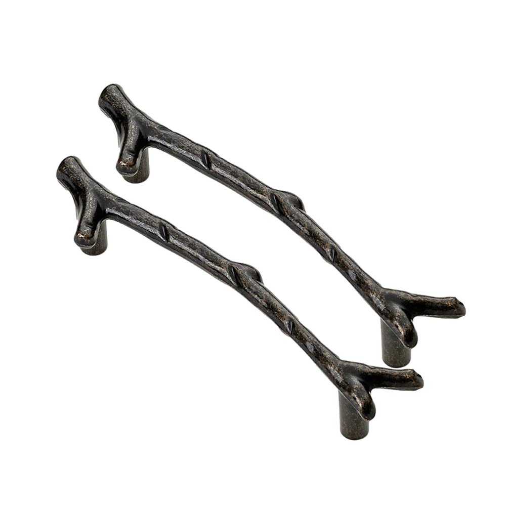 antique cabinet drawer handles, 2 Pieces Cabinet Handle,Handle Zinc Alloy Tree Branch Shape Solid Cabinet Handle Simple Style Furniture Door Accessory Durable(Ahole Distance 128mm)(A Hole distance 128