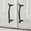 antique cabinet drawer handles, 2 Pieces Cabinet Handle,Handle Zinc Alloy Tree Branch Shape Solid Cabinet Handle Simple Style Furniture Door Accessory Durable(Ahole Distance 128mm)(A Hole distance 128 view 3