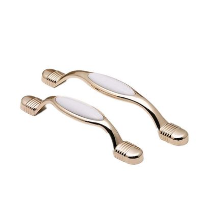 Antique Cabinet Drawer Handles, 2Pcs Zinc Alloy Ceramic Handle Door Handle Closet Cabinet Drawer Hardware Handle 96 Gray + Blue (Color : 96 Gold+White)