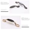 Antique Cabinet Drawer Handles, 2Pcs Zinc Alloy Ceramic Handle Door Handle Closet Cabinet Drawer Hardware Handle 96 Gray + Blue (Color : 96 Gold+White) view 2