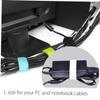Homoyoyo 20pcs Candy Color Cable Straps Hook and Fastening Ties Reusable Fasteners for Cord Organization Random Colors for Home Office Use view 2