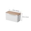 Homoyoyo 1pc Multi-Functional Cable Management Box Wire Storage Organizer for Power Strips Adapters and Cords Efficient Heat Dissipation Tidy Design Rounded Corners White view 2