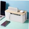 Homoyoyo 1pc Multi-Functional Cable Management Box Wire Storage Organizer for Power Strips Adapters and Cords Efficient Heat Dissipation Tidy Design Rounded Corners White view 4