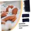 Hemobllo 1set Newborn Photography Props Swaddle Blanket Headband Floor Blanket for Boys Girls for Commemorative Activities Photoshoots view 4