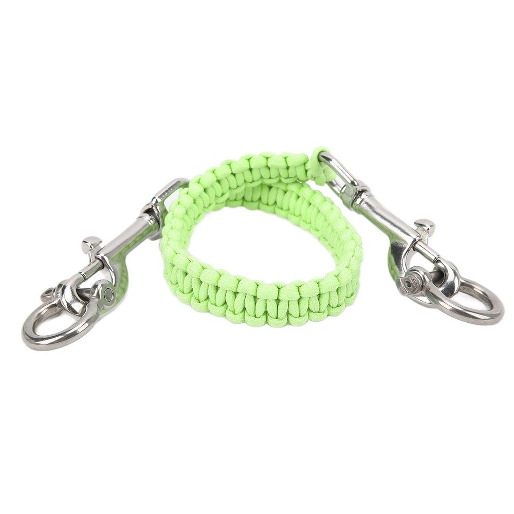 GLOGLOW Underwater Camera Handle Rope Noctilucence Strong Durable for Diving Photography Enthusiasts Parachute Cord and Stainless Steel (Green)