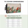 Tropical Floral Waterproof Outdoor TV Cover 70-72 Inch Weatherproof, Outside Television Cover TV Screen Protector with Remote Control Pocket, Palm Leaves Rustic Chic Green Plant Bird view 2