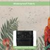 Tropical Floral Waterproof Outdoor TV Cover 70-72 Inch Weatherproof, Outside Television Cover TV Screen Protector with Remote Control Pocket, Palm Leaves Rustic Chic Green Plant Bird view 3