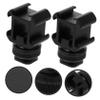 Veemoon 2sets Camera Hot Shoe Base Adapter Multi-Functional Mount for DSLR Light Microphone Lightweight and Portable Photography Accessory view 3