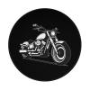 Rqwaaed Retro Monochrome Motorcycle 2 PCS Charming Round Mouse Pad Cute Design Non-Slip Waterproof 7.9 x 7.9 x 0.12 in view 1