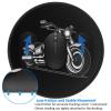 Rqwaaed Retro Monochrome Motorcycle 2 PCS Charming Round Mouse Pad Cute Design Non-Slip Waterproof 7.9 x 7.9 x 0.12 in view 4