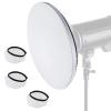 DirectNine Basics 17inch 42cm White Beauty Dish Diffuser Sock,3Packs, Compatible with Flash Speedlight, Strobe Light, Monolight Reflector, Fits Portrait, Fashion Photography (17inch 42cm White Diffuser Cover) view 1