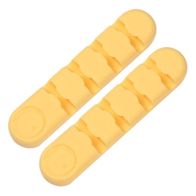 Yardenfun 2pcs Self-Adhesive Cord Cable Organizer Silicone Wire Management Clips for Desk Office Cable Holder for Power Cords USB Headphones