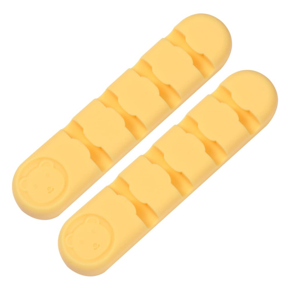Yardenfun 2pcs Self-Adhesive Cord Cable Organizer Silicone Wire Management Clips for Desk Office Cable Holder for Power Cords USB Headphones