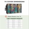 Abstract Tree Waterproof Outdoor TV Cover 80-85 Inch Weatherproof, Outside Television Cover TV Screen Protector with Remote Control Pocket, Contemporary Graffiti Painting Art Sunset view 2