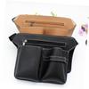 Outanaya 1pc Pu Hairdressing Tools Holder Waist Bag Portable Scissor Organizer for Barbers and Hairdressers Black Multi-Pocket Barber Bag for Hair Cutting Accessories and Tools view 3