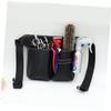 Outanaya 1pc Pu Hairdressing Tools Holder Waist Bag Portable Scissor Organizer for Barbers and Hairdressers Black Multi-Pocket Barber Bag for Hair Cutting Accessories and Tools view 4
