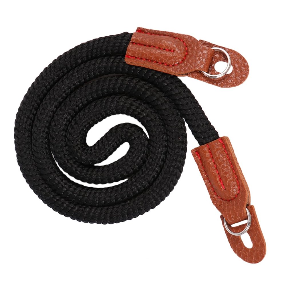 Mikikit Durable Cotton Camera Lanyard Strap for Micro-single and Dslr Cameras Sturdy Hanging Rope Comfortable and Practical Design for Outdoor Use Black No Included